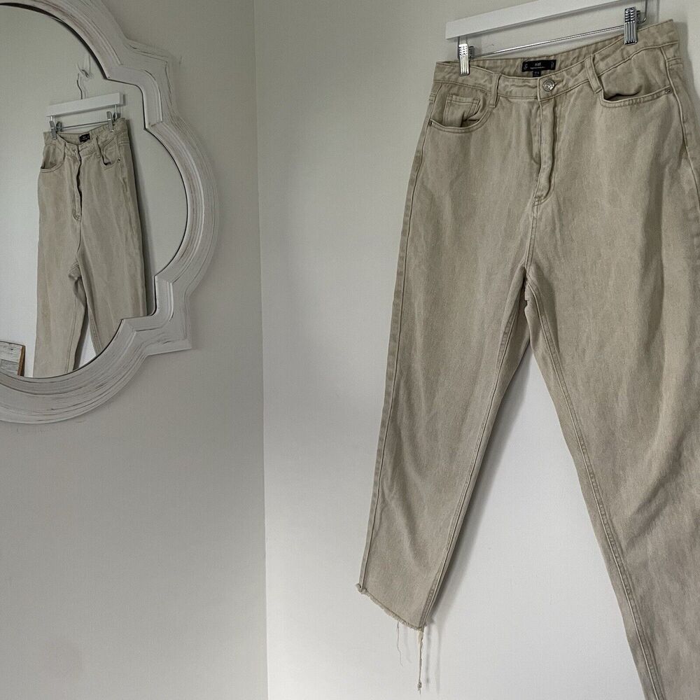 Riot Misguided High Rise Womens Size 10 Fringe Hem Light Denim‎ Y2K Classic